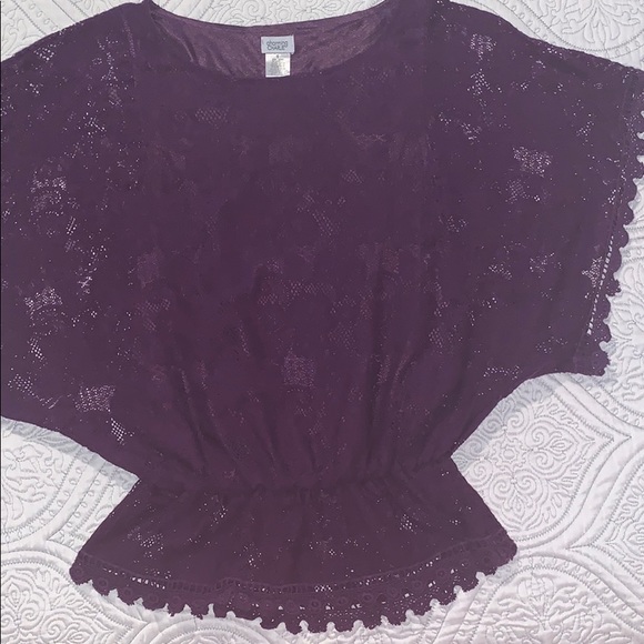 Charming Charlie lace overlay top - Picture 5 of 10